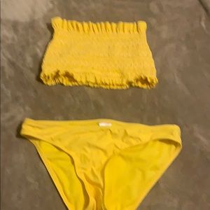 Target two piece yellow swim suit